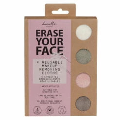 Aroma Home Erase Your Face Nude Pack Of Four Reusable Makeup Removing Cloths