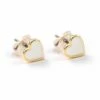 Carrie Elspeth Whitestone Enamel Heart Stud Earrings