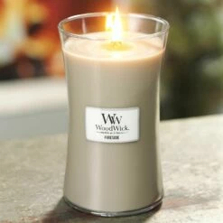 WoodWick Fireside Large Hourglass Candle -gifts shop fireside large lifestyle