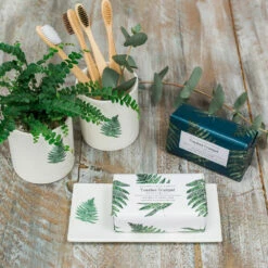 Toasted Crumpet ‘Fern’ Rectangular Soap Dish -gifts shop fsd15 toasted crumpet fern rectangular soap dish 3