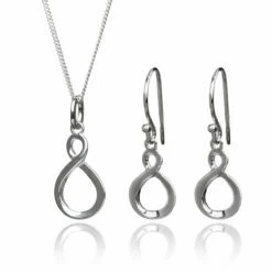 Elements Silver Infinity Loop 2 Piece Jewellery Set