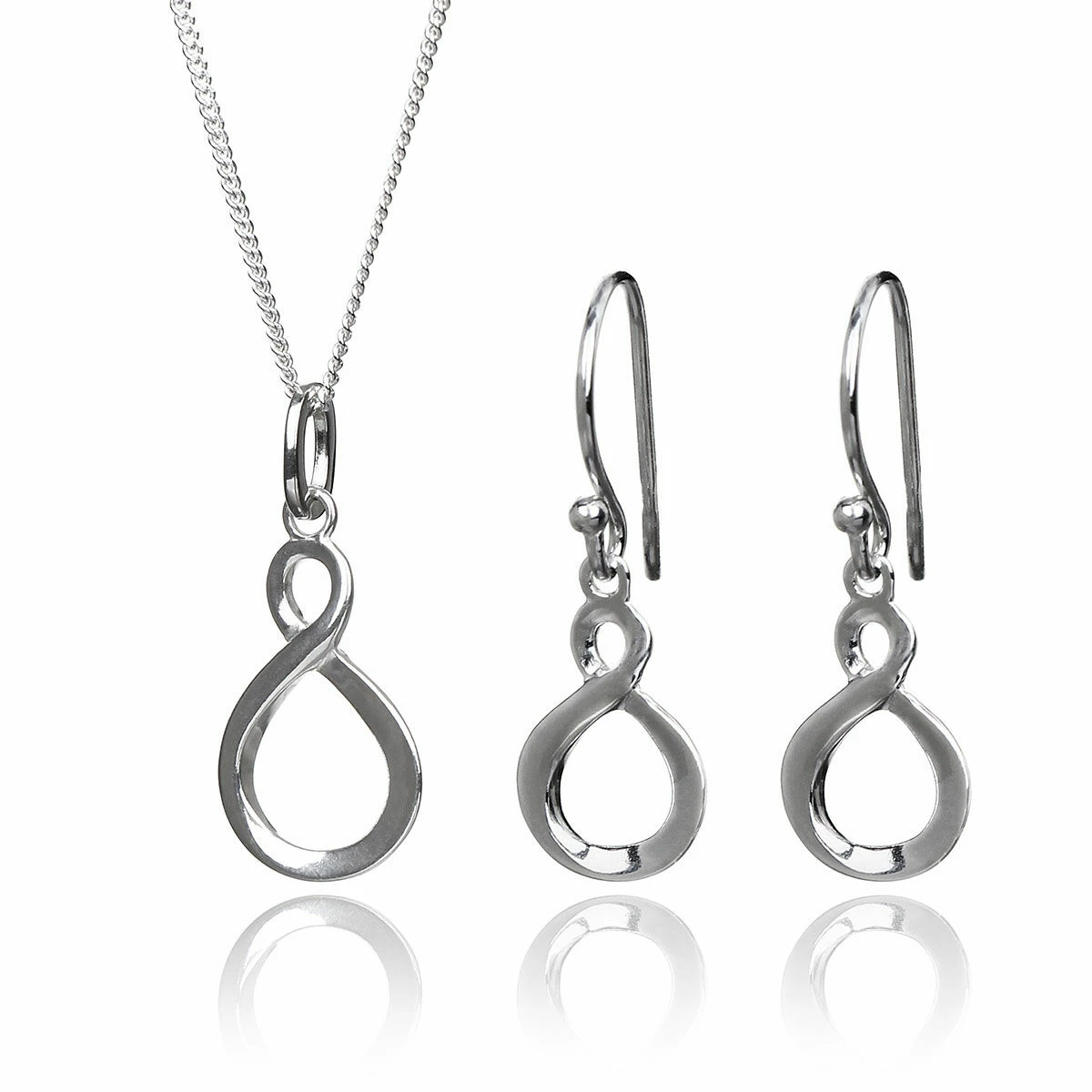 Elements Silver Infinity Loop 2 Piece Jewellery Set 1 Elements Silver Infinity Loop 2 Piece Jewellery Set