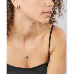 Elements Montana Crystal Teardrop Boxed Silver Stud Earrings -gifts shop gecko elements jewellery e4034l 2