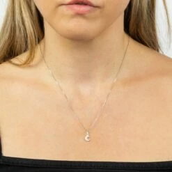 Elements Clear Cubic Zirconia Moon Boxed Pendant 6 Elements Clear Cubic Zirconia Moon Boxed Pendant -gifts shop gecko elements jewellery p4973c