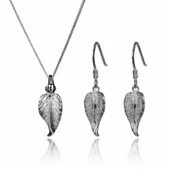 Elements Leaf Drop 2 Piece Jewellery Set