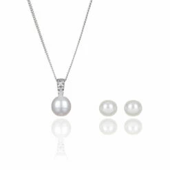 Elements Pearl 2 Piece Jewellery Set