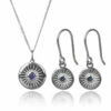 Elements Sapphire Crystal Round 2 Piece Jewellery Set
