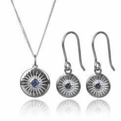 Elements Sapphire Crystal Round 2 Piece Jewellery Set