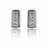 Elements Clear CZ Channel Set Boxed Stud Earrings
