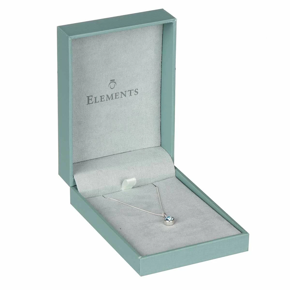 Elements Aquamarine Boxed Silver Pendant 2 Elements Aquamarine Boxed Silver Pendant - Image 2