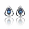 Elements Montana Crystal Teardrop Boxed Silver Stud Earrings