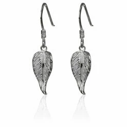 Elements Leaf Drop Boxed Silver Earrings