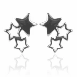 Elements Triple Star Boxed Stud Earrings