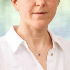 Elements Amethyst Teardrop Pendant Silver Necklace -gifts shop gecko tgp146m elements amethyst teardrop pendant silver necklace lifestyle