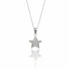 Elements Small Puffed Star Boxed Silver Pendant