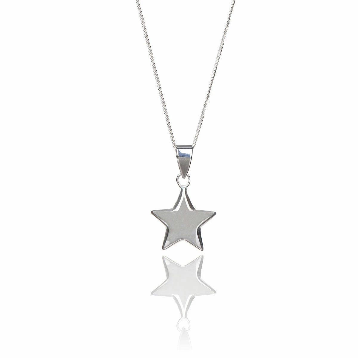 Elements Small Puffed Star Boxed Silver Pendant 1 Elements Small Puffed Star Boxed Silver Pendant