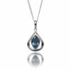 Elements Montana Crystal Teardrop Boxed Silver Pendant