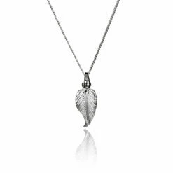 Elements Leaf Drop Boxed Silver Pendant