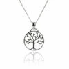 Elements Silver Tree Of Life Cut Out Boxed Pendant
