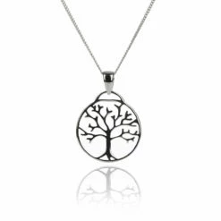 Elements Silver Tree Of Life Cut Out Boxed Pendant