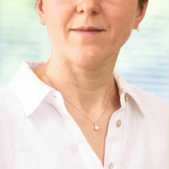 Elements Pearl & Cubic Zirconia Pendant Silver Necklace -gifts shop gecko tgp5234w elements pearl cubic zirconia pendant silver necklace lifestyle 2