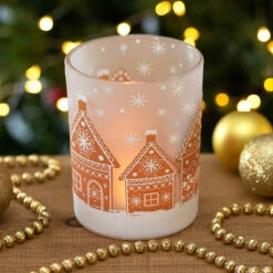 Gisela Graham Gingerbread House Large Candle Holder