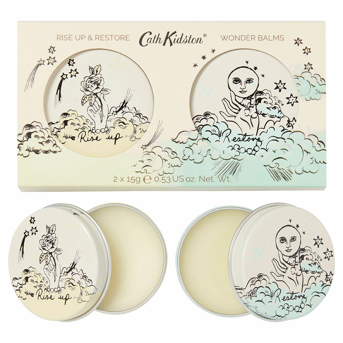 Cath Kidston Power To The Peaceful Rise Up & Restore Set Of Two Wonder Balms 1 Cath Kidston Power To The Peaceful Rise Up & Restore Set Of Two Wonder Balms