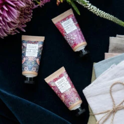 William Morris At Home Strawberry Thief Hand Cream Trio -gifts shop heathcote ivory fg2447 william morris strawberry thief hand cream trio lifestyle
