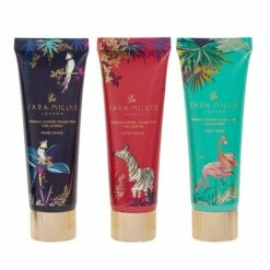 Sara Miller Tahiti Orange Flower, Frangipani & Jasmine Hand Cream Trilogy -gifts shop heathcote ivory fg8426 sara miller hand cream triology tin 3