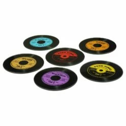 Vinyl Record Coasters - Set Of Six -gifts shop joe davies 287555 set of six glass vinyl record coasters 3