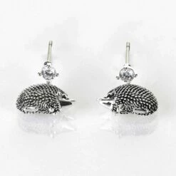 Equilibrium Country Hedgehog Silver Plated Earrings