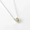 Equilibrium Two Piece Heart Silver And Gold Plated Necklace