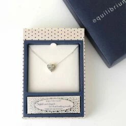 Equilibrium Two Piece Heart Silver And Gold Plated Necklace -gifts shop joe davies 299386 gold equilibrium necklace 3