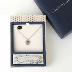 Equilibrium Tree Of Life White Gold Plated Necklace -gifts shop joe davies 299452 equilibrium necklace 3