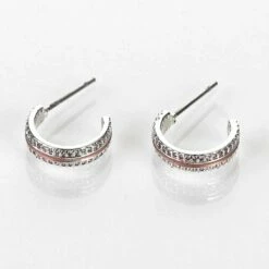 Equilibrium Matte Rose Gold Plated Hoop Earrings