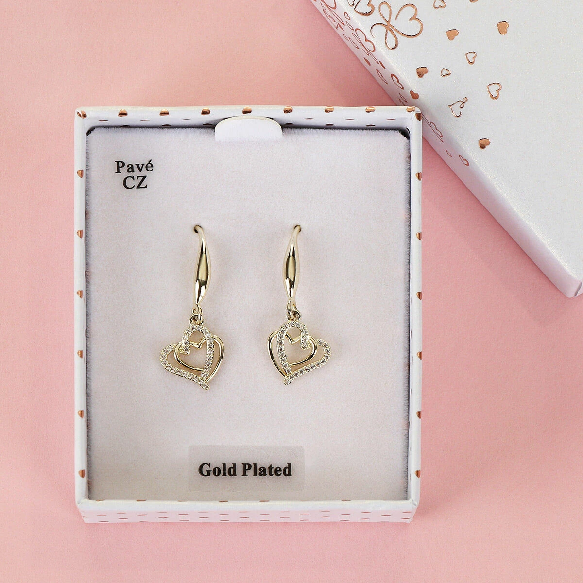 Equilibrium Gold Plated Entangled Hearts Earrings 2 Equilibrium Gold Plated Entangled Hearts Earrings - Image 2