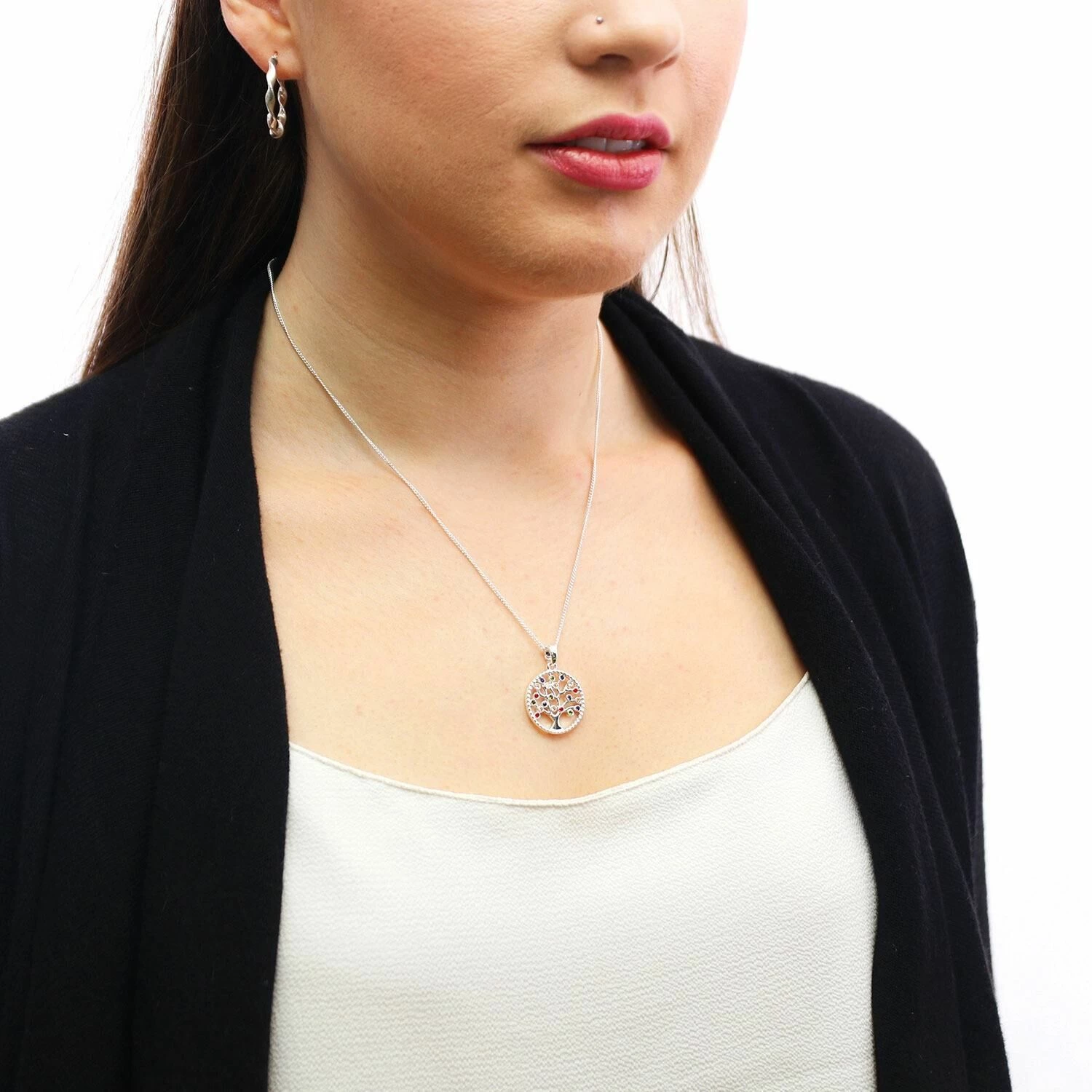 Equilibrium Harlequin Tree Of Life Silver Plated Boxed Necklace 3 Equilibrium Harlequin Tree Of Life Silver Plated Boxed Necklace - Image 3