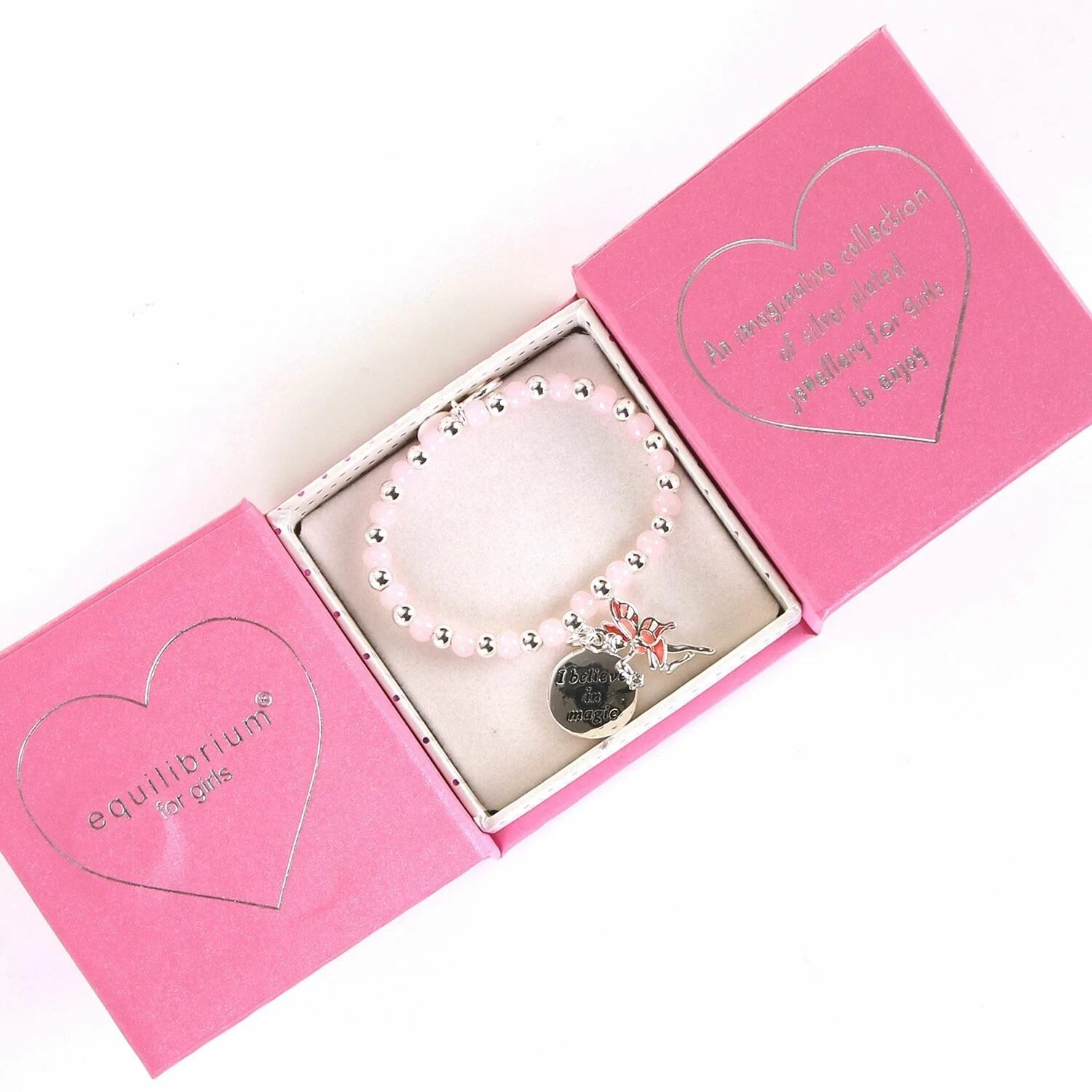 Equilibrium Girls Silver Plated Pink Mystical Bead Bracelet 2 Equilibrium Girls Silver Plated Pink Mystical Bead Bracelet - Image 2