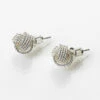 Equilibrium Silver Plated Rope Knot Stud Earrings