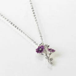 Equilibrium Silver Plated Gerbera Daisy Necklace