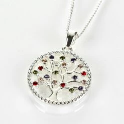 Equilibrium Harlequin Tree Of Life Silver Plated Boxed Necklace