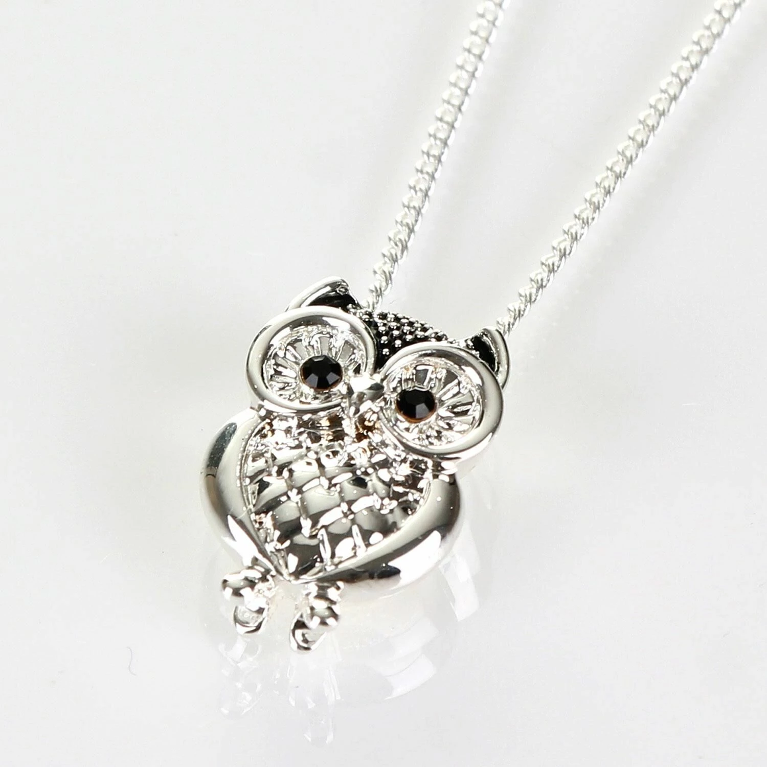 Equilibrium Owl Silver Plated Boxed Necklace 1 Equilibrium Owl Silver Plated Boxed Necklace