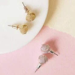 Equilibrium Gold Plated Rope Knot Stud Earrings 10 Equilibrium Gold Plated Rope Knot Stud Earrings -gifts shop joe davies equilibrium rope knot stud earrings lifestyle v2 1
