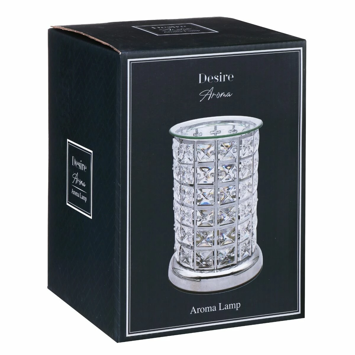 Desire Straight Sided Silver Crystal Aroma Lamp Wax Melt Warmer 3 Desire Straight Sided Silver Crystal Aroma Lamp Wax Melt Warmer - Image 3