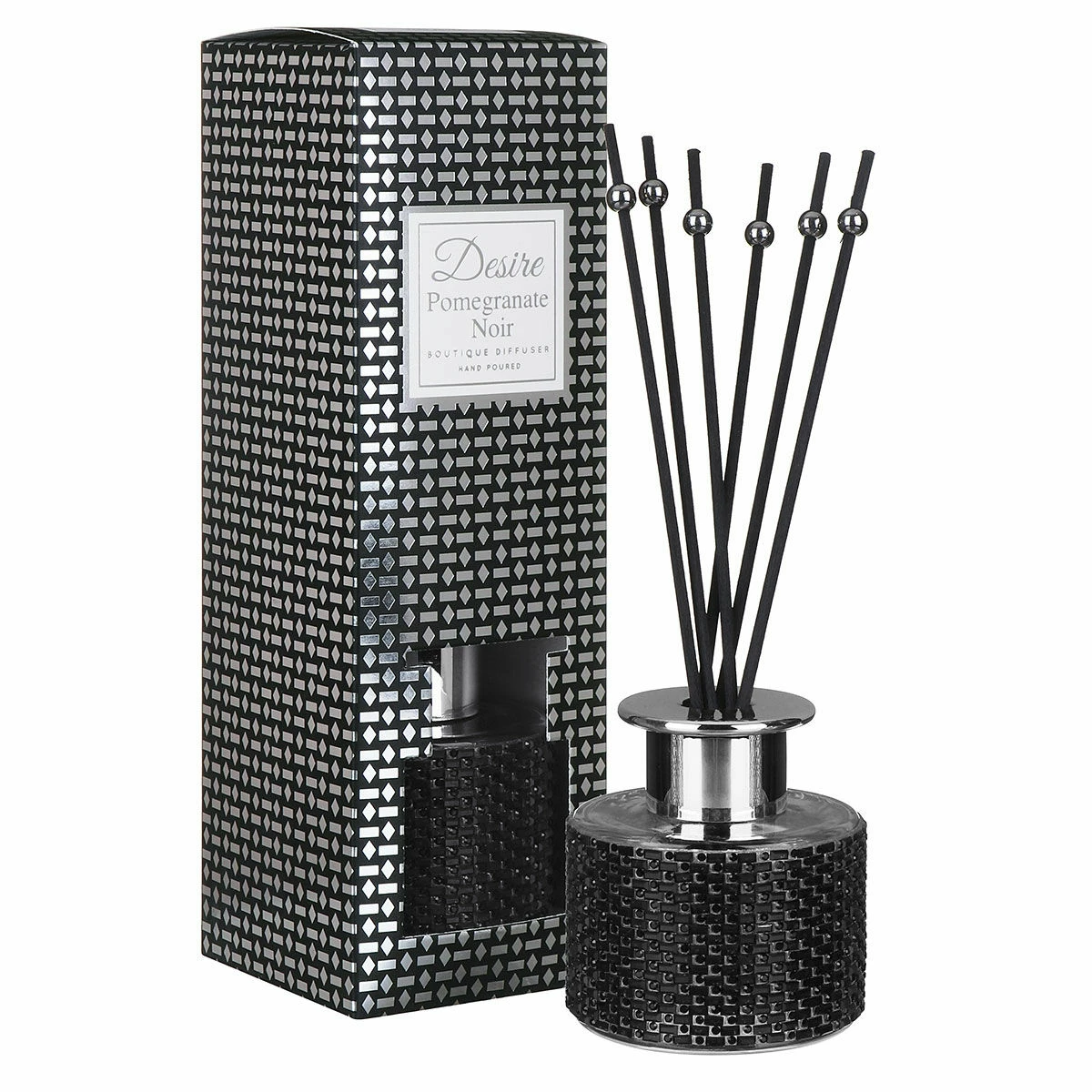 Desire Black Diamante Pomegranate Noir 100ml Reed Diffuser 2 Desire Black Diamante Pomegranate Noir 100ml Reed Diffuser - Image 2