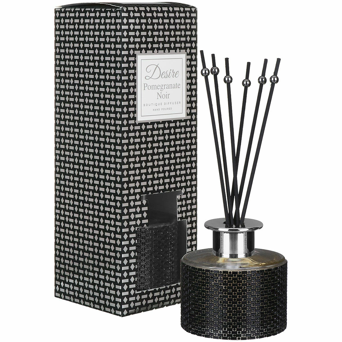 Desire Black Diamante Pomegranate Noir 200ml Reed Diffuser 2 Desire Black Diamante Pomegranate Noir 200ml Reed Diffuser - Image 2