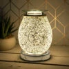Desire Bulbous Silver Mosaic Aroma Lamp Wax Melt Warmer