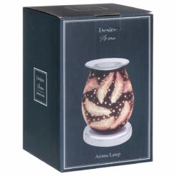Desire Bulbous Satin Feather Aroma Lamp Wax Melt Warmer -gifts shop lesser pavey lp48148 desire bulbous satin feather aroma lamp wax melt warmer box