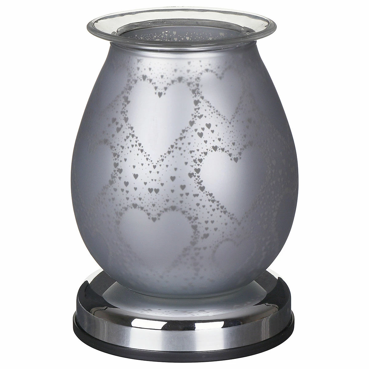 Desire Bulbous Satin White Hearts Aroma Lamp Wax Melt Warmer 3 Desire Bulbous Satin White Hearts Aroma Lamp Wax Melt Warmer - Image 3