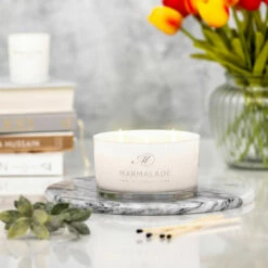 Marmalade Of London Prosecco & Juniper 400g 3 Wick Glass Soy Candle -gifts shop marmalade 400g 3 wick glass candle lifestyle 3 3